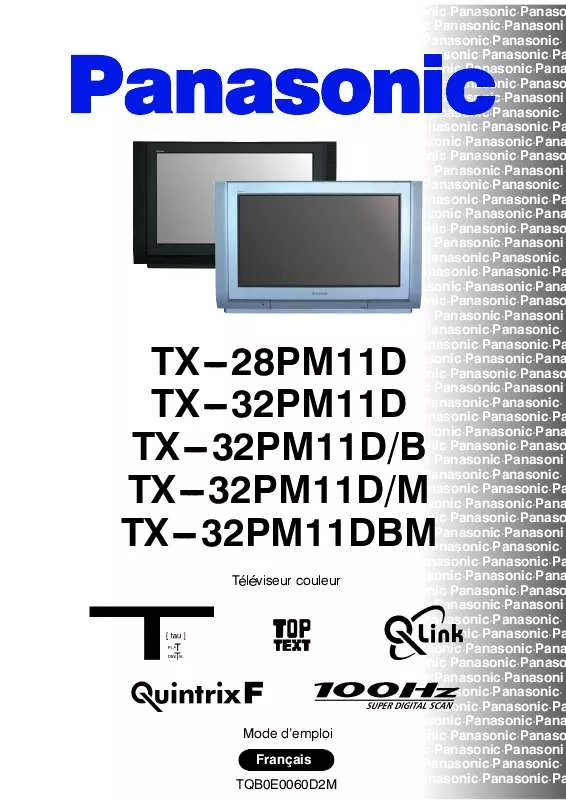 Mode d'emploi PANASONIC TX-32PM11D