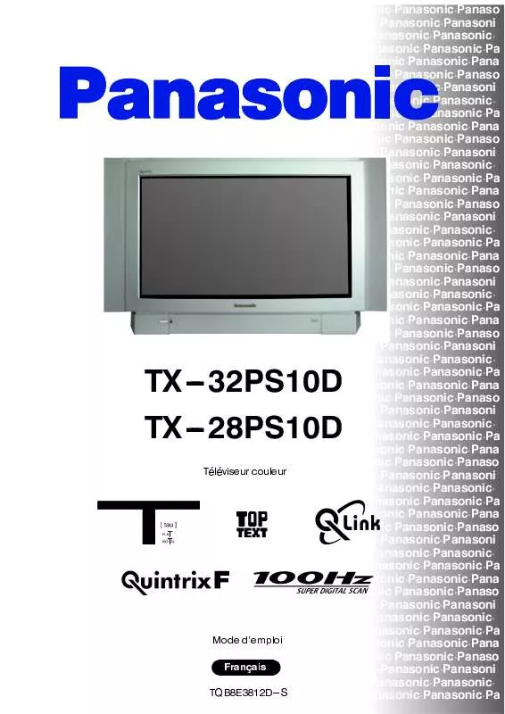 Mode d'emploi PANASONIC TX-32PS10D