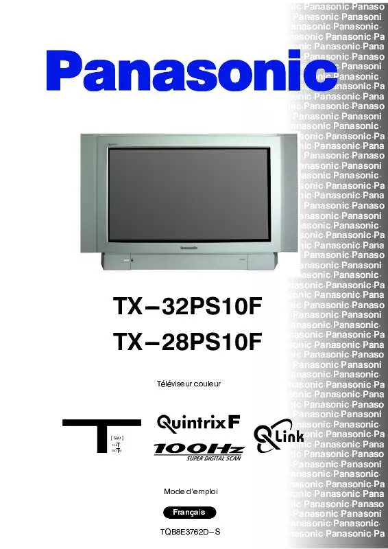 Mode d'emploi PANASONIC TX-32PS10F