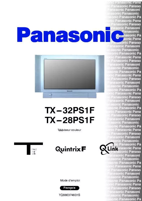 Mode d'emploi PANASONIC TX-32PS1F