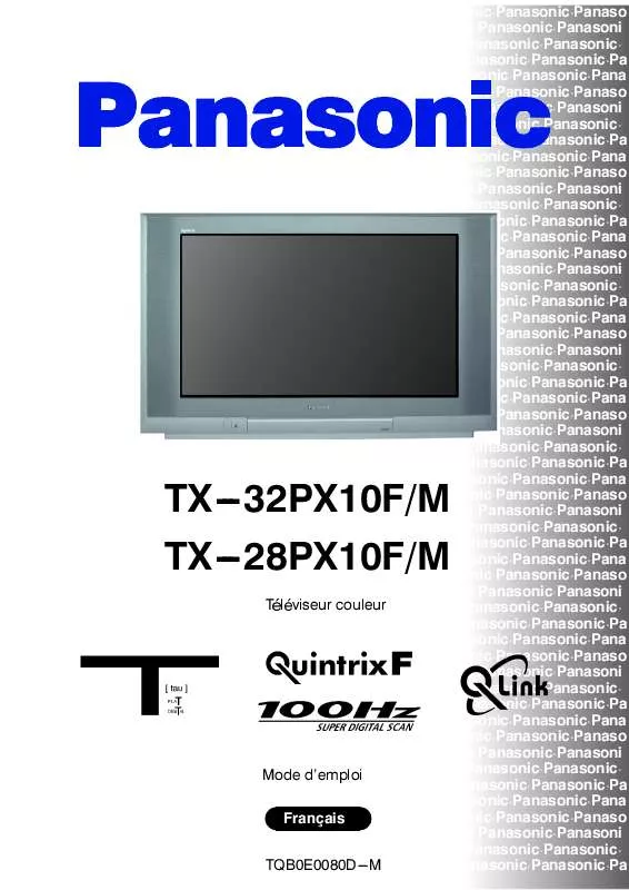 Mode d'emploi PANASONIC TX-32PX10FM