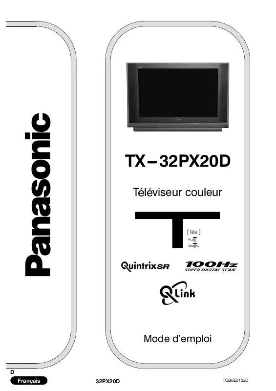 Mode d'emploi PANASONIC TX-32PX20D