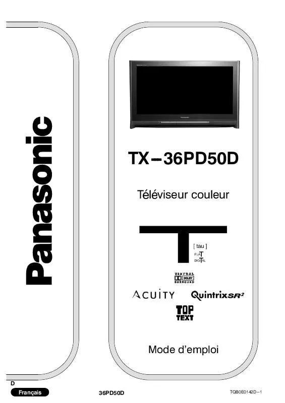 Mode d'emploi PANASONIC TX-36PD50D