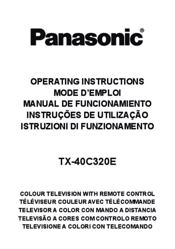 Mode d'emploi PANASONIC TX-40C320E