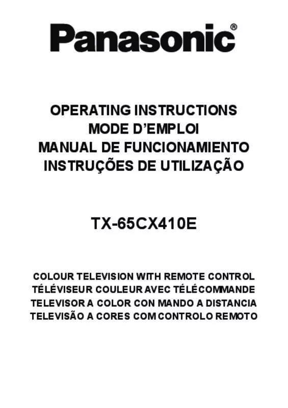 Mode d'emploi PANASONIC TX-65CX410E