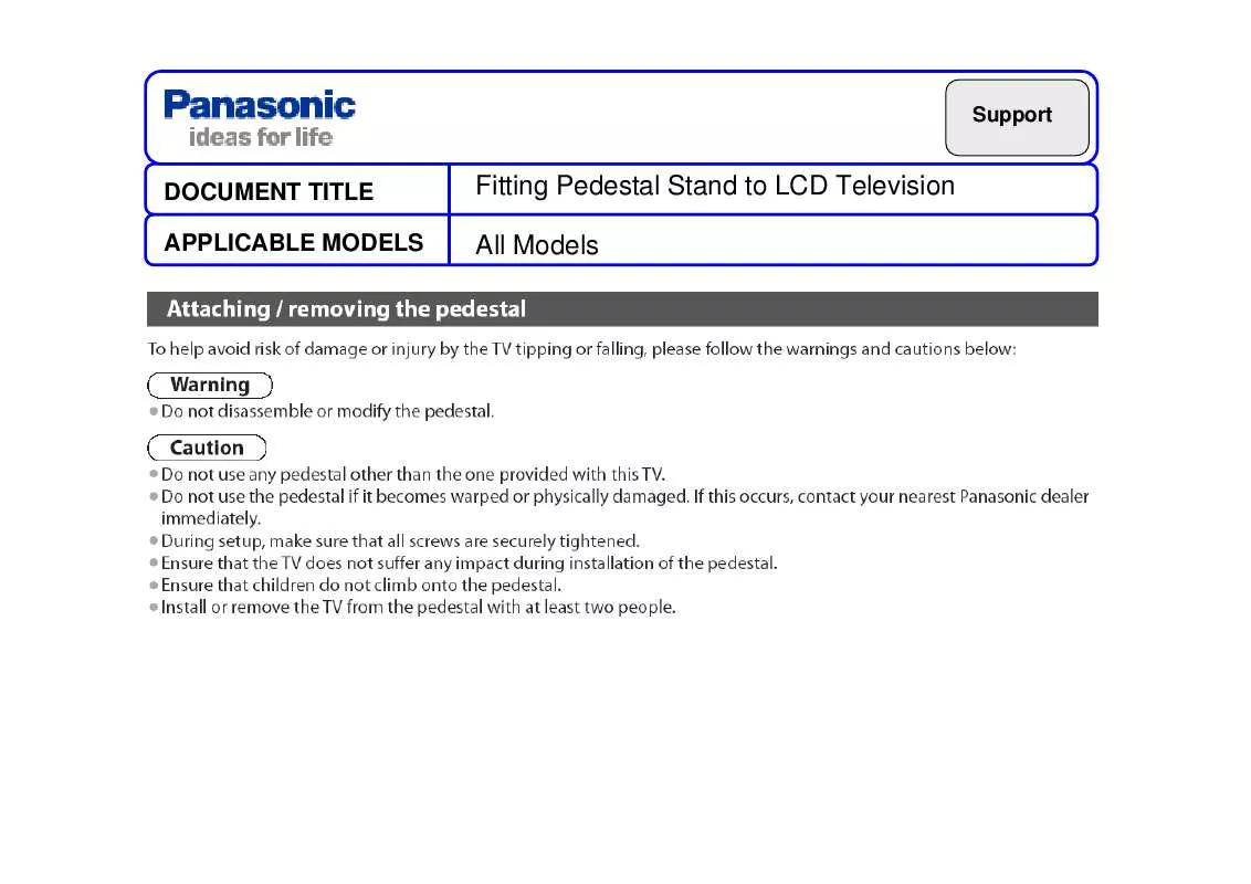 Mode d'emploi PANASONIC TXL37G10B