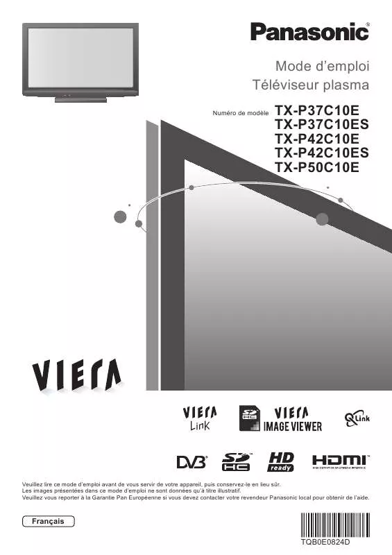 Mode d'emploi PANASONIC TX-P37C10E