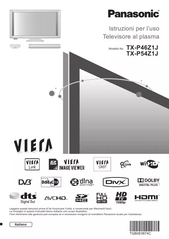 Mode d'emploi PANASONIC TX-P46Z1J