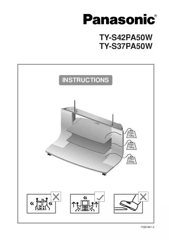 Mode d'emploi PANASONIC TY-S42PA50W