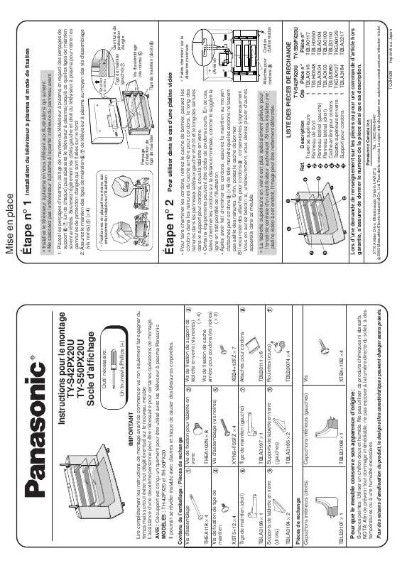 Mode d'emploi PANASONIC TY-S42PX20U