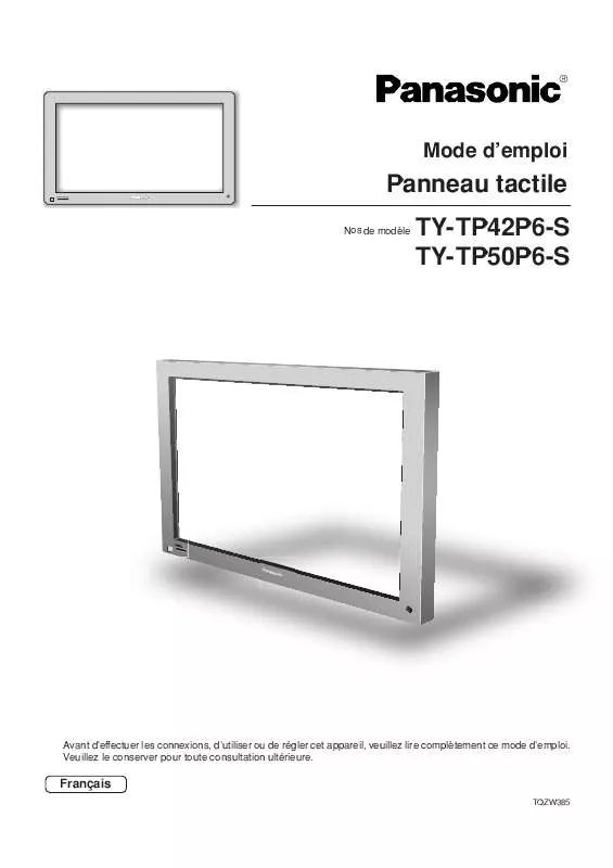 Mode d'emploi PANASONIC TY-TP42P6S