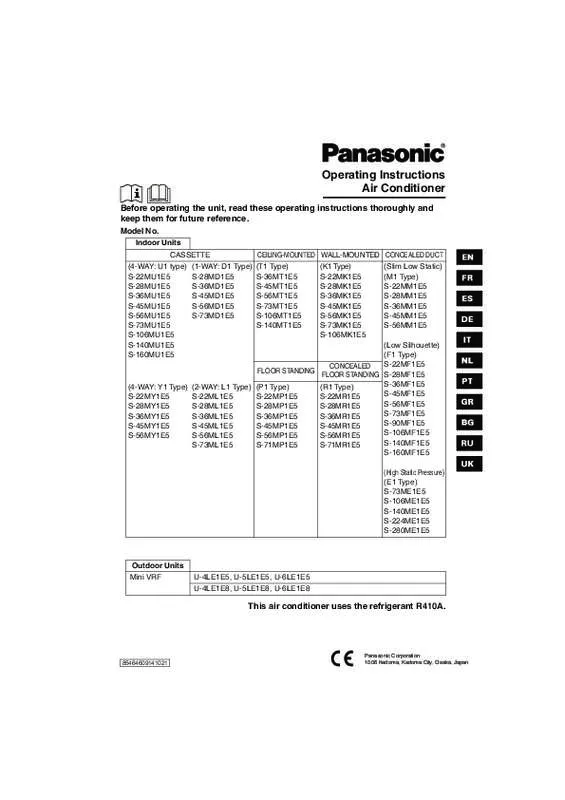 Mode d'emploi PANASONIC U-4LE1E5