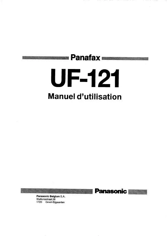 Mode d'emploi PANASONIC UF-121