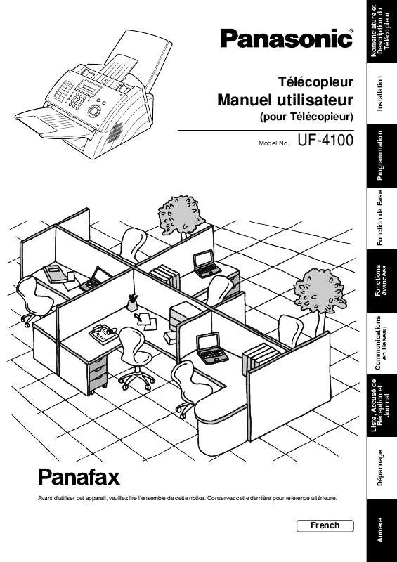 Mode d'emploi PANASONIC UF-4100