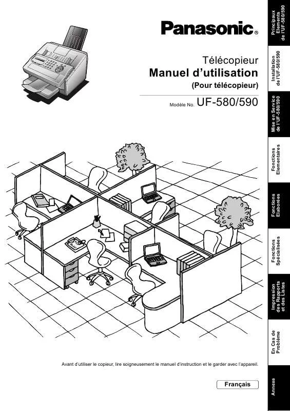 Mode d'emploi PANASONIC UF-580