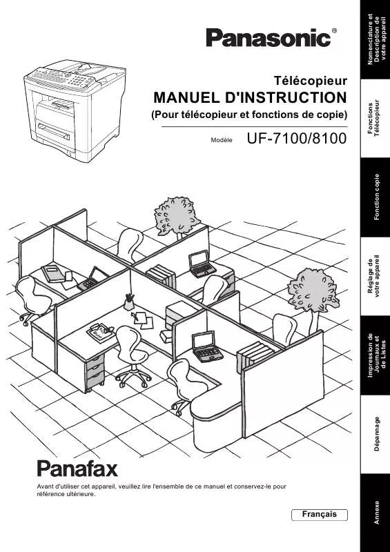 Mode d'emploi PANASONIC UF-7100