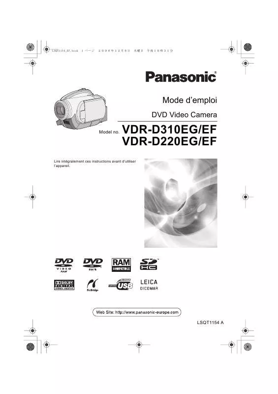 Mode d'emploi PANASONIC VDR-D220EF