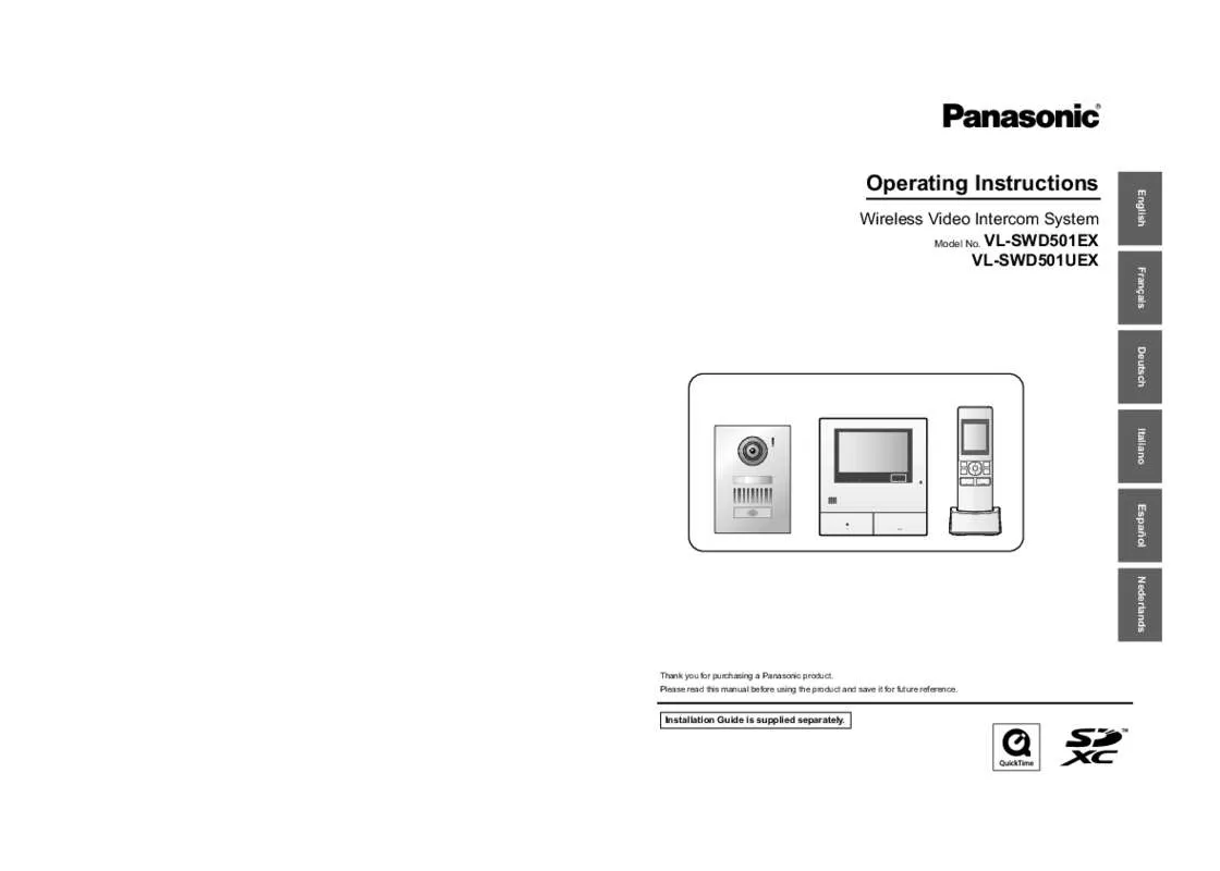 Mode d'emploi PANASONIC VL-SWD501EX