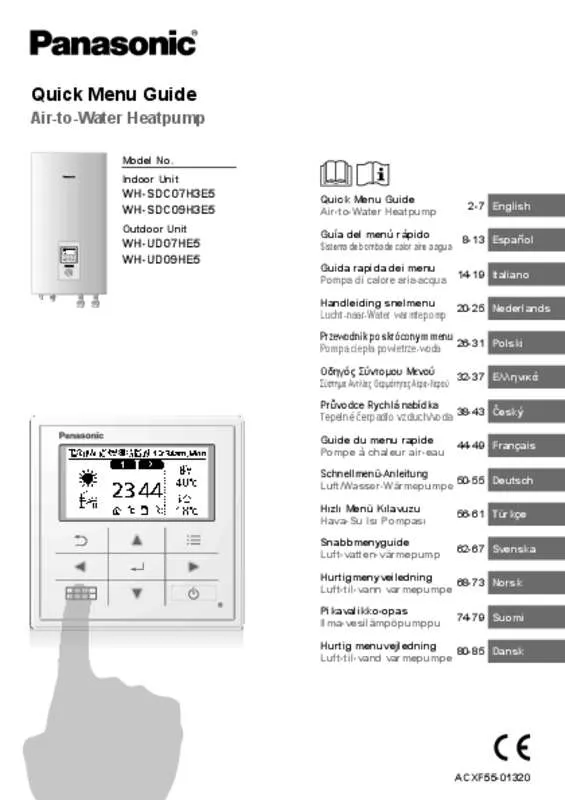 Mode d'emploi PANASONIC WHUD07HE5