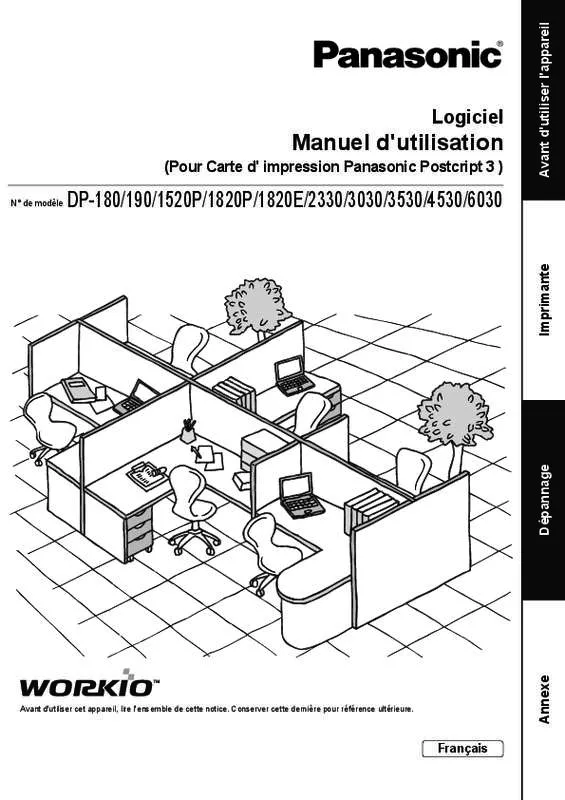 Mode d'emploi PANASONIC WORKIO 1820