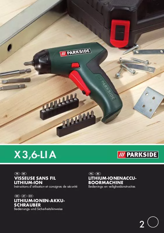 Mode d'emploi PARKSIDE KH 3036 LITHIUM ION CORDLESS SCREWDRIVER