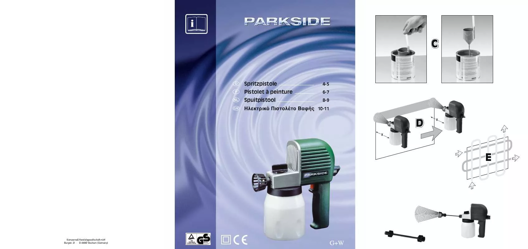 Mode d'emploi PARKSIDE KH 3114 ELECTRIC SPRAY GUN