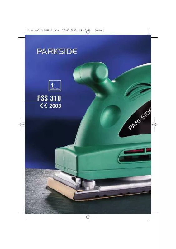 Mode d'emploi PARKSIDE KH 3123 PLANSLIP