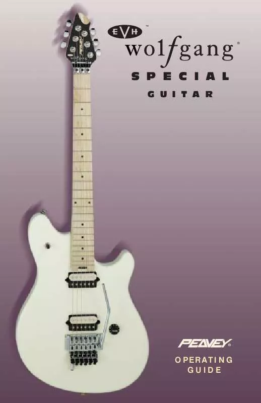 Mode d'emploi PEAVEY EVH WOLFGANG SPECIAL GUITAR