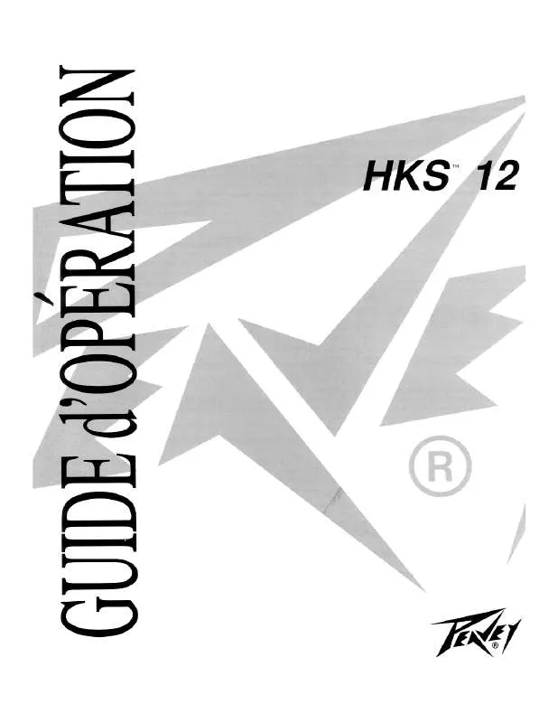 Mode d'emploi PEAVEY HKS 12