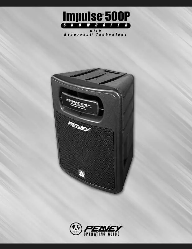 Mode d'emploi PEAVEY IMPULSE 500P