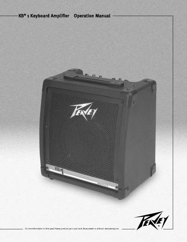 Mode d'emploi PEAVEY KB1