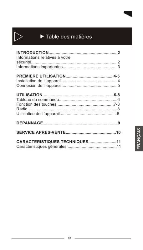 Mode d'emploi PEEKTON PK M 120 & PKM 120