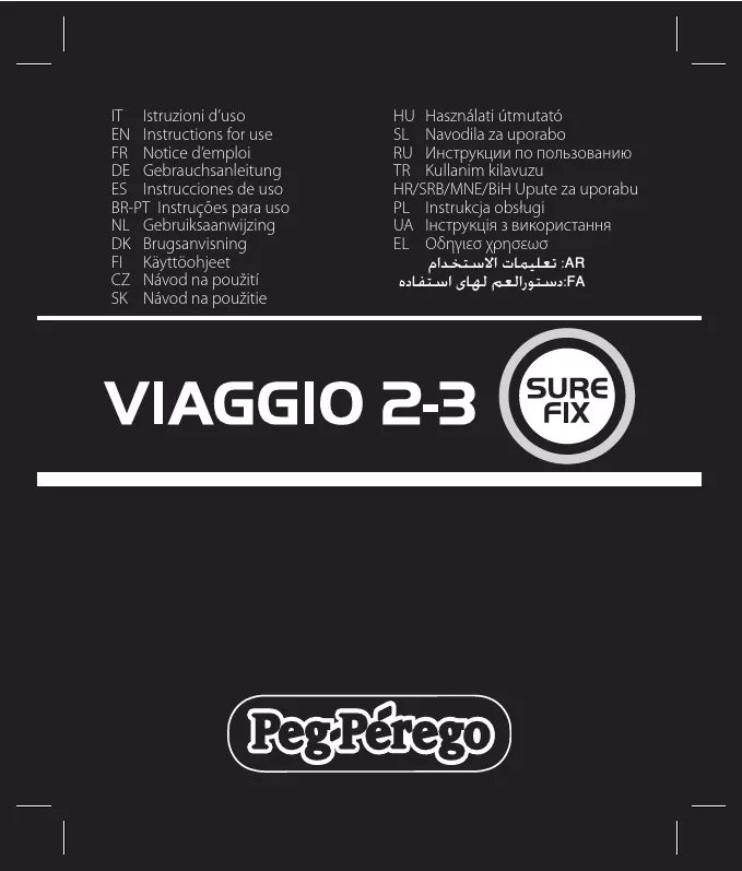 Mode d'emploi PEG PEREGO VIAGGIO CONVERTIBLE