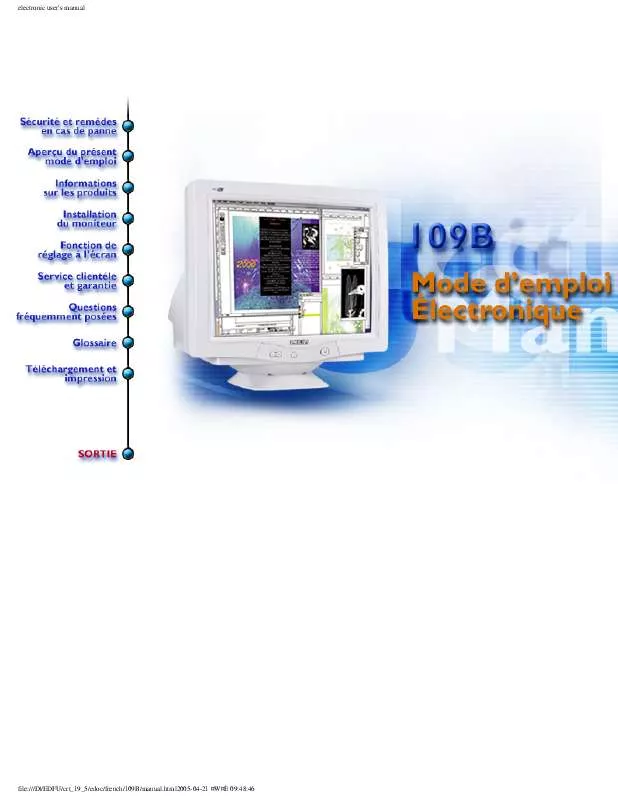 Mode d'emploi PHILIPS 109B55