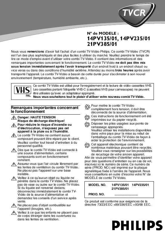 Mode d'emploi PHILIPS 14PV235