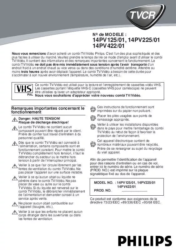 Mode d'emploi PHILIPS 14PV422