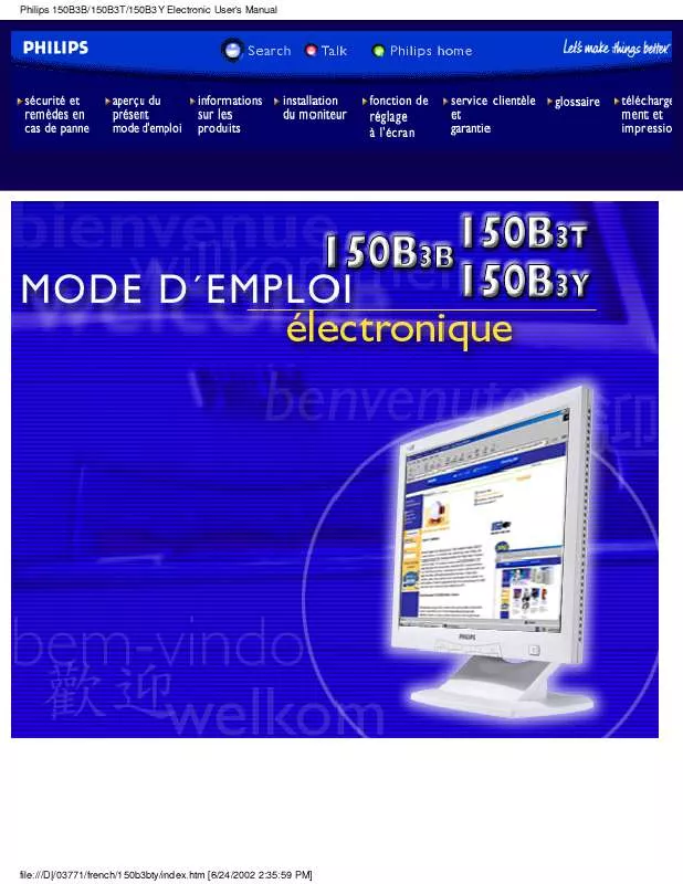 Mode d'emploi PHILIPS 150B3B-00C