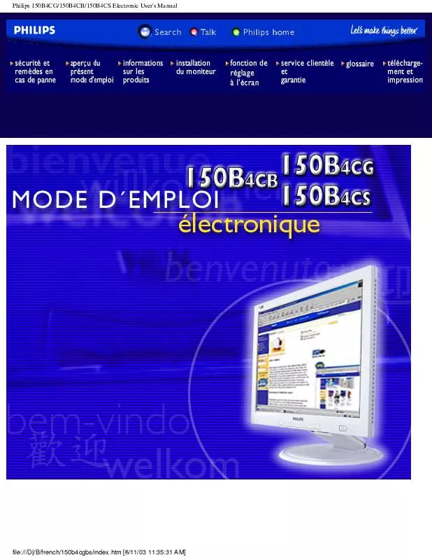 Mode d'emploi PHILIPS 150B4CG