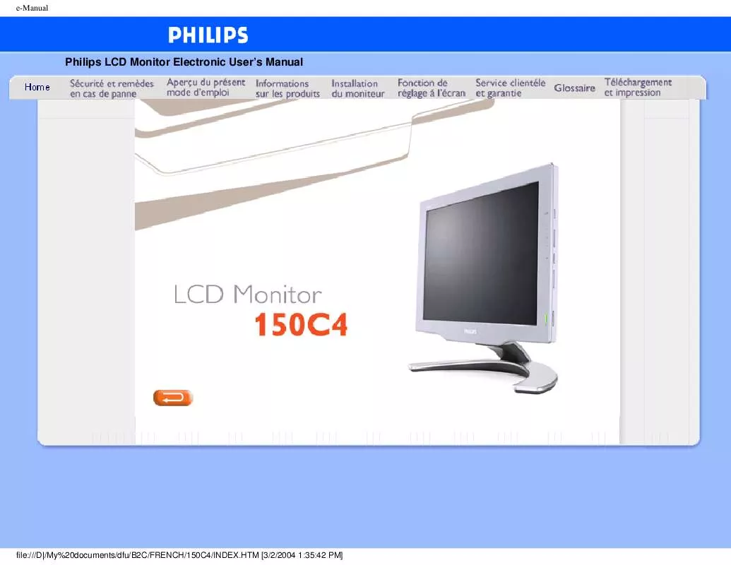 Mode d'emploi PHILIPS 150C4FS