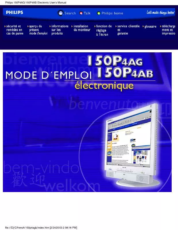 Mode d'emploi PHILIPS 150P4AB