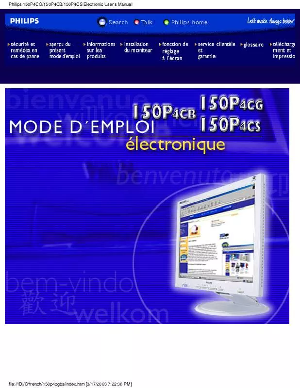 Mode d'emploi PHILIPS 150P4CG