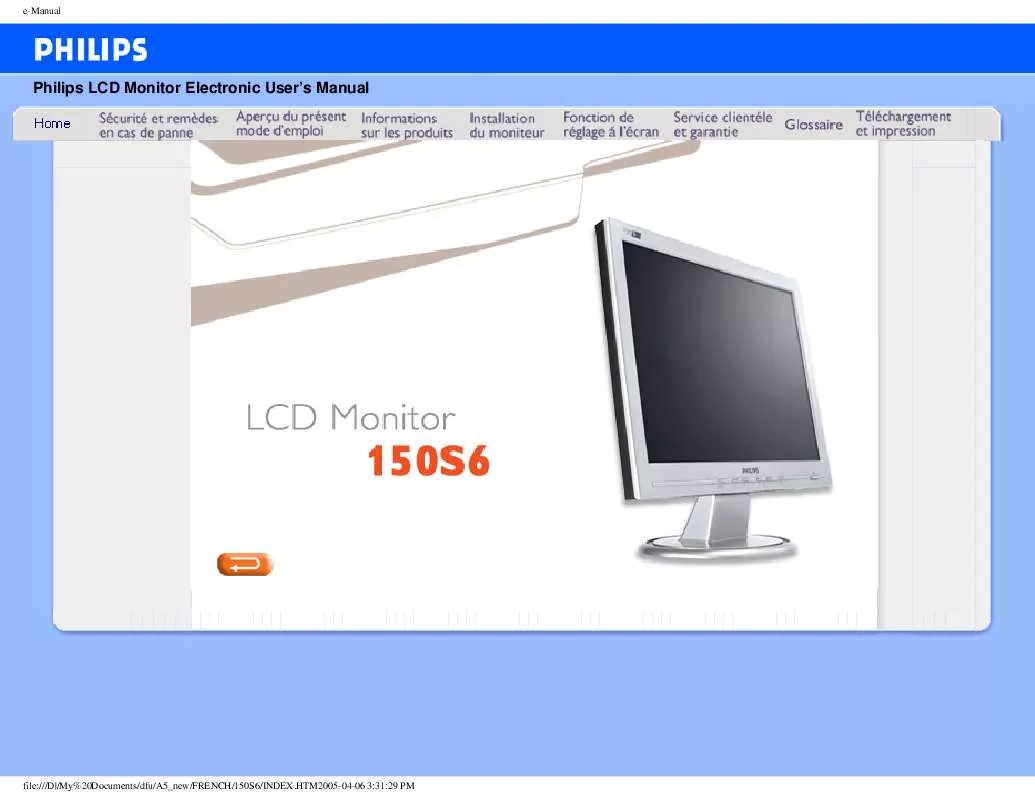 Mode d'emploi PHILIPS 150S6FB