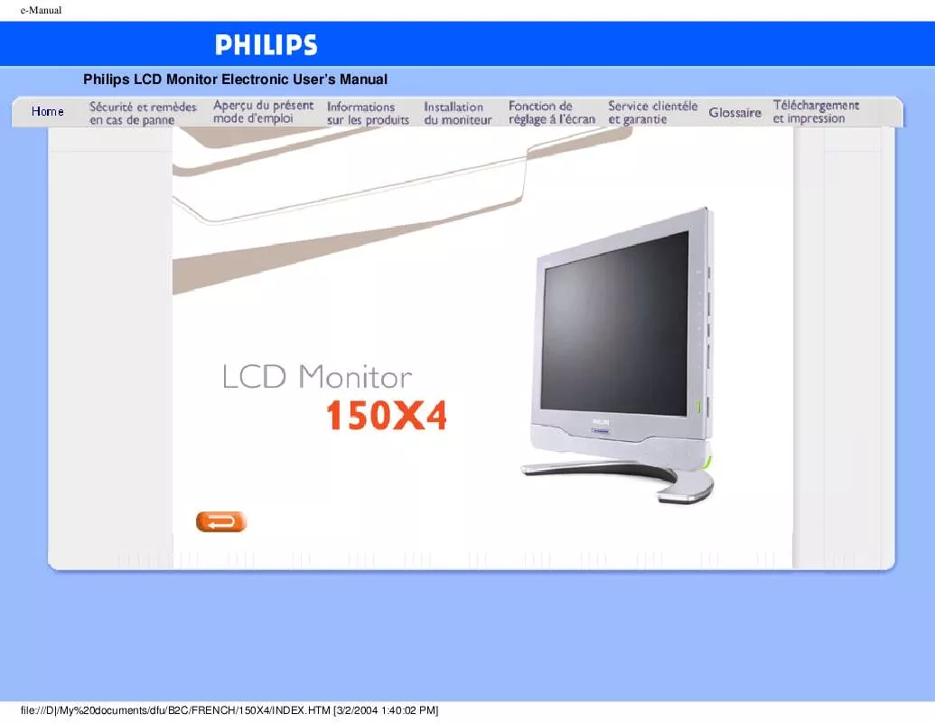 Mode d'emploi PHILIPS 150X4FS