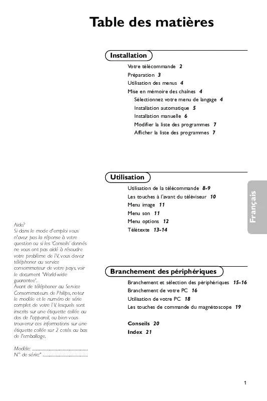 Mode d'emploi PHILIPS 15PF9925-12S