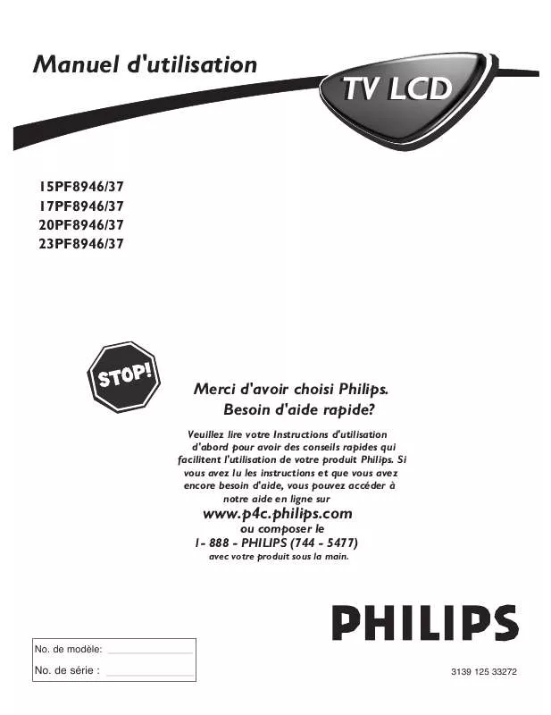 Mode d'emploi PHILIPS 17PF8946