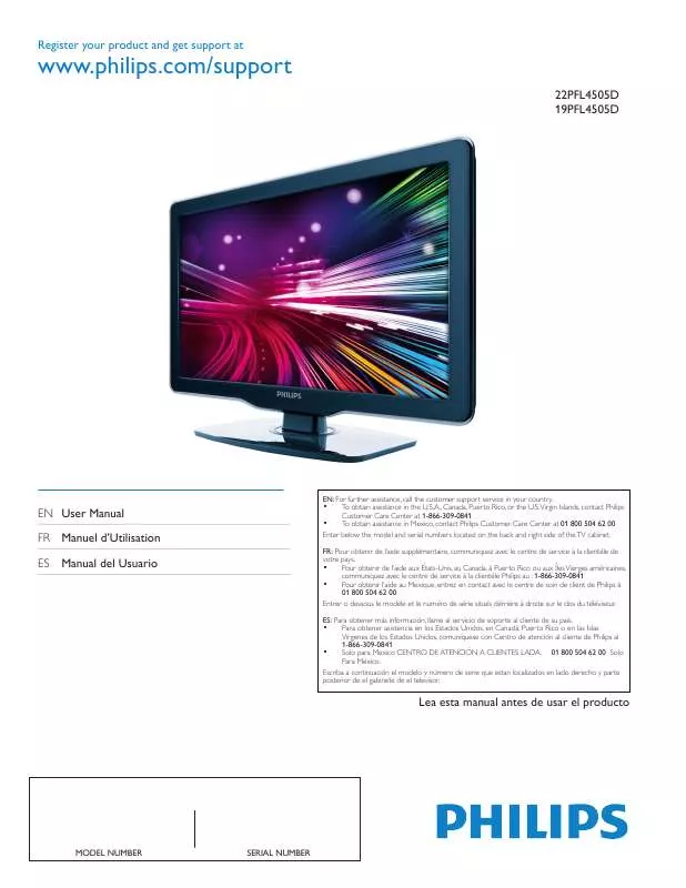 Mode d'emploi PHILIPS 19PFL4505D