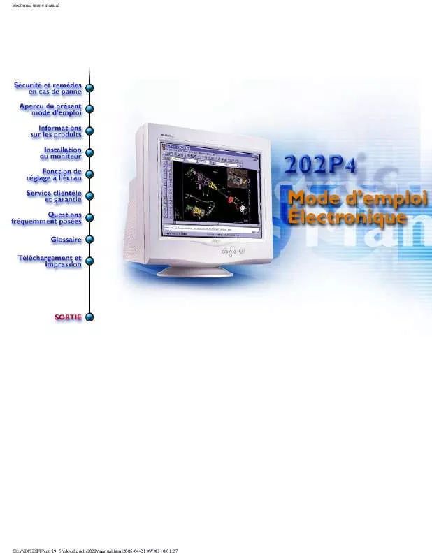 Mode d'emploi PHILIPS 202P40-00C