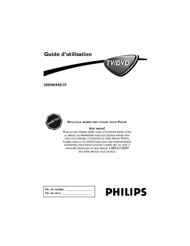 Mode d'emploi PHILIPS 20DV6942