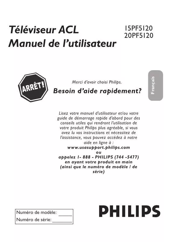 Mode d'emploi PHILIPS 20PF5120-28B