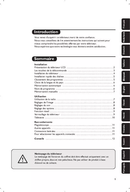 Mode d'emploi PHILIPS 20PF7835